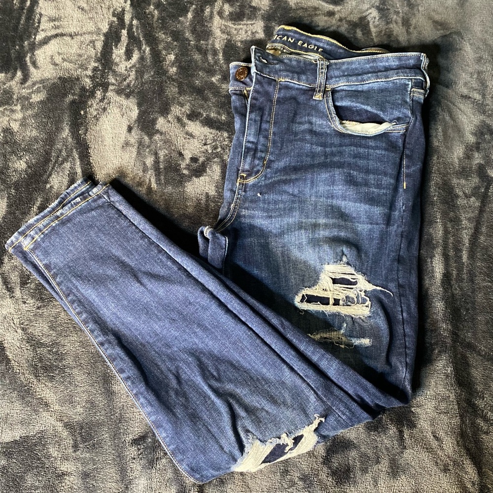 American Eagle ripped jeans, size 18.